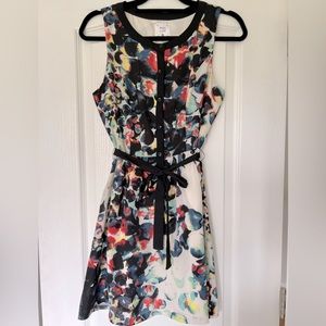 Max + Jac Dress Splatter Floral Sleeveless size Medium